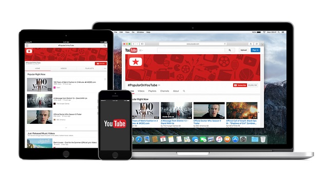 Youtube App Logo On The Iphone Ipad Displays And Desktop Version